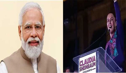 मोदी ने मेक्सिको में पहली महिला राष्ट्रपति बनी क्लाउडिया शिनबाम को दी बधाई