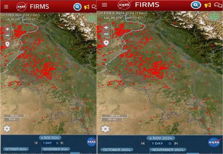 हरियाणा में पराली प्रबंधन को लेकर बड़ा खुलासा, नासा की आधिकारिक वेबसाइट ने फिर दिखाई सच्चाई