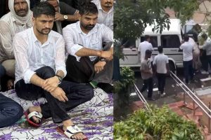 निर्मल चौधरी को एग्जाम सेंटर से पुलिस ने पकड़ा, कांग्रेस के नेताओं समेत आरएलपी सांसद हनुमान बेनीवाल ने किया विरोध