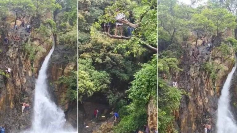 परसदा वॉटरफॉल में बढ़ा जोखिम, स्टंटबाजों पर कड़ी निगरानी, पुलिस ने बढ़ाई सुरक्षा