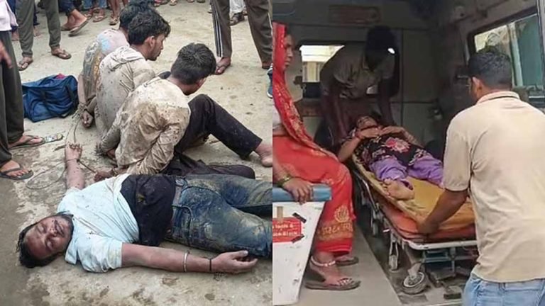 परिवार पर हमले के बाद ग्रामीणों का पलटवार, चारों आरोपी युवकों की जमकर धुनाई