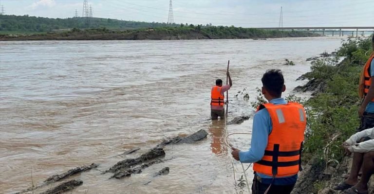 एसडीईआरएफ तथा होमगार्ड की टीम ने सोन नदी में फसे गोवंश को सुरक्षित नदी पार कराया