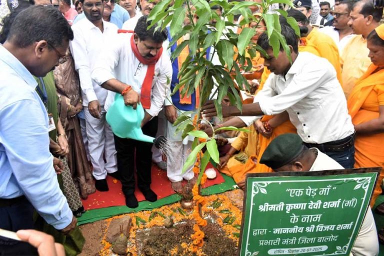 पर्यावरण संरक्षण की दिशा में पहल: उप मुख्यमंत्री विजय शर्मा ने बताया पौधरोपण को पुनीत कार्य