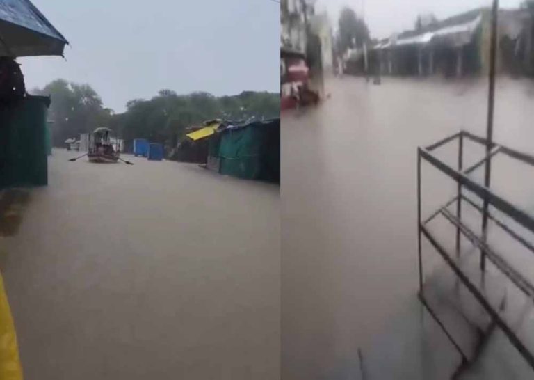 भारी बारिश से तिलस्वा गांव बेहाल, रेस्क्यू टीमें रात 3 बजे से जुटीं