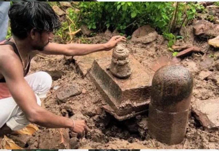मध्यप्रदेश: विदिशा में ऐतिहासिक शिवलिंग की खोज, मस्जिद के पास खुदाई में मिला अवशेष