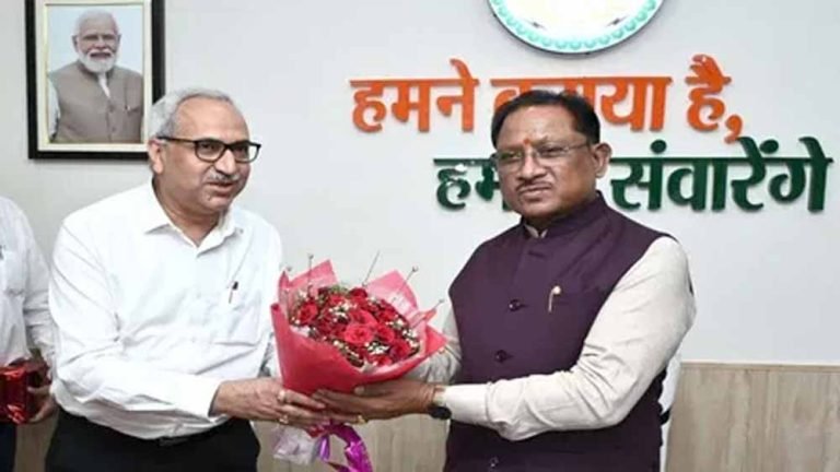 मुख्यमंत्री से भेंट में बोले साय – प्रदेश निर्माण में BSP की भूमिका अहम