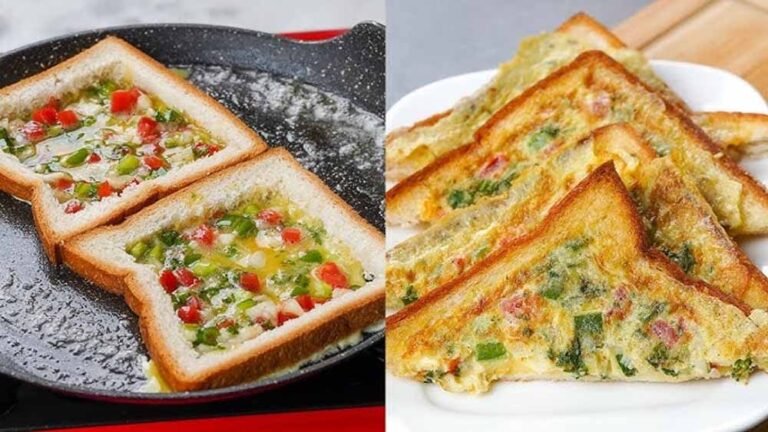 5 मिनट में बनाएं स्वादिष्ट Cheesy Bread Omelette – झटपट नाश्ता तैयार!
