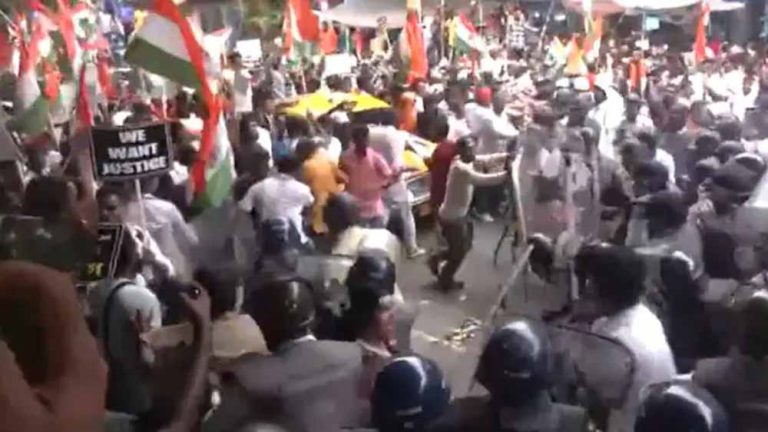 लाठीचार्ज पर भाजपा नेता भड़के: पुलिस की कार्रवाई से ममता के संरक्षण की मांग