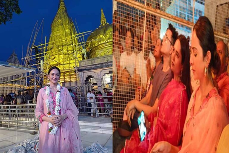 रकुल प्रीत सिंह ने काशी विश्वनाथ के दर पर टेका मत्था, गंगा आरती का बनीं हिस्सा
