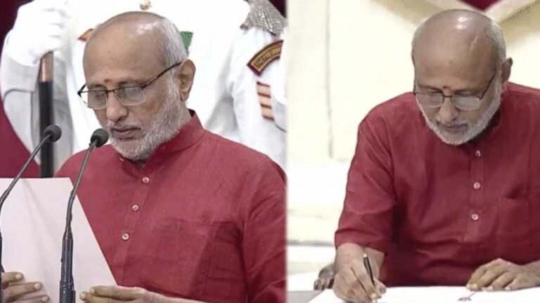 उपराष्ट्रपति पद की शपथ ली सीपी राधाकृष्णन ने, जगदीप धनखड़ के इस्तीफे के 53 दिन बाद दिखे सार्वजनिक रूप से