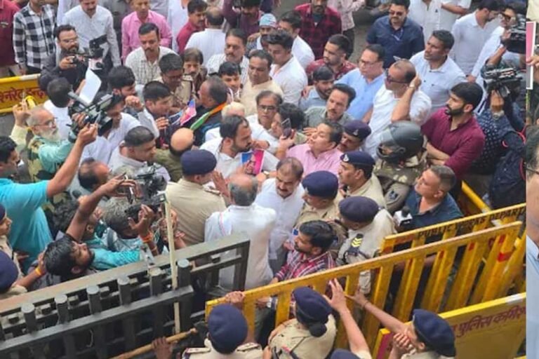दिग्विजय सिंह को इंदौर में विरोध का सामना, वापस जाओ के नारे और चूड़ियां फेंकी गईं