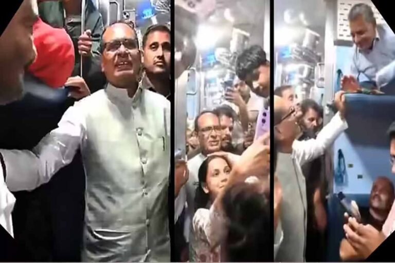 रेल यात्रा में हॉट स्पॉट बने शिवराज सिंह चौहान, ट्रेन में उनके साथ सेल्फी के लिए उमड़ी भीड़