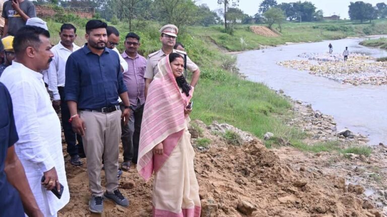 गोबरी नाला निर्माण कार्य का मंत्री राजवाड़े ने लिया जायजा, दिए जरूरी निर्देश