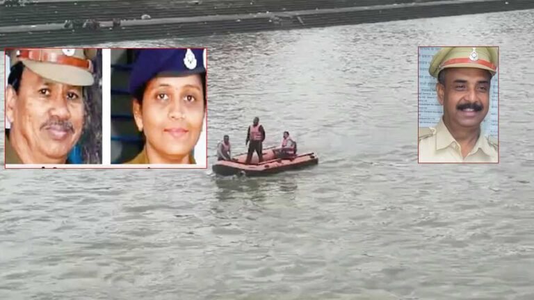 शिप्रा पुल से कार गिरी, टीआई मृत, एसआई और महिला कांस्टेबल की तलाश जारी