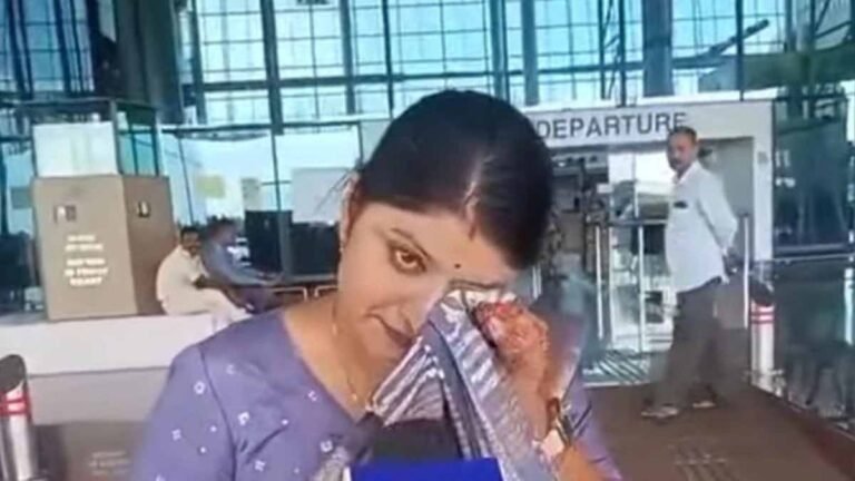 एयरपोर्ट पर प्रवेश न मिलने पर महिला कार्यकर्ता का रो-रो कर बुरा हाल, बीजेपी में मचा हलचल