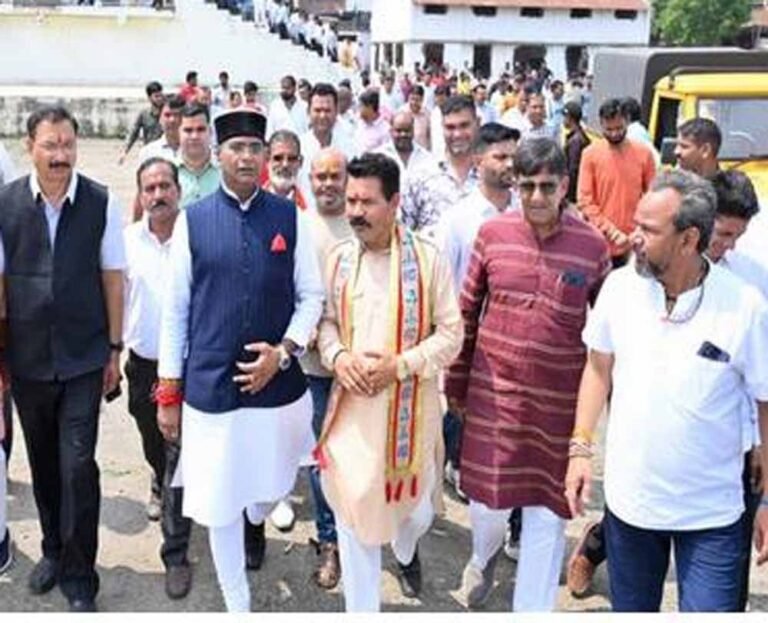 मंत्री सारंग ने किया छोला दशहरा मैदान का निरीक्षण