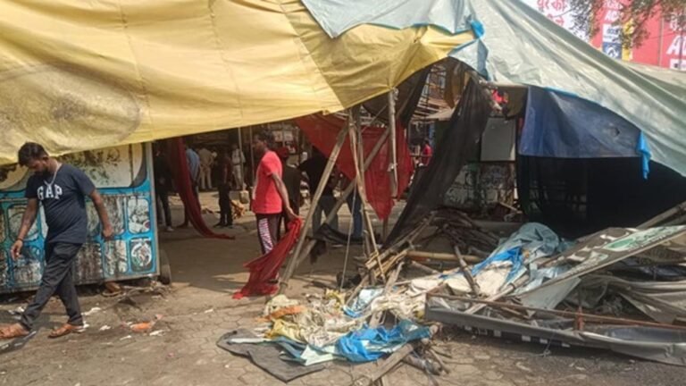 विजय नगर, जबलपुर में 20 साल से बनी अवैध चौपाटी हटाई गई, नगर निगम ने चलाया बुलडोजर