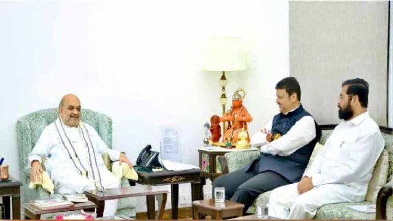 किसानों के लिए राहत पैकेज पर अमित शाह की बैठक, शिरडी में हुई मुख्यमंत्री और मंत्रियों से मुलाकात