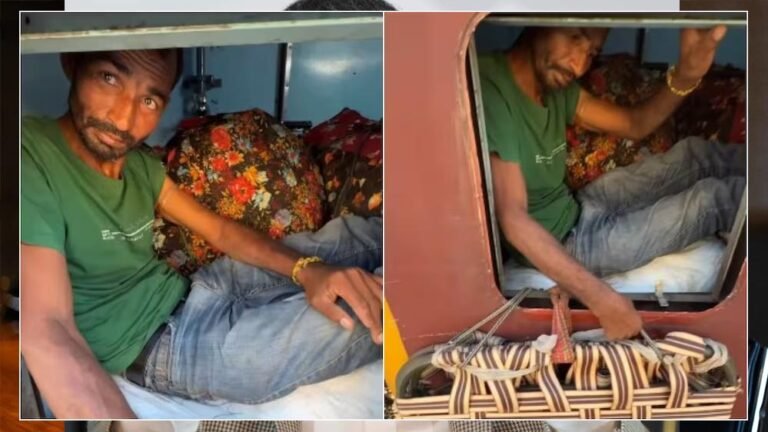 अनोखी घटना : ट्रेन का टॉयलेट बना शख्स का कमरा, वीडियो सोशल मीडिया पर मचा हड़कंप