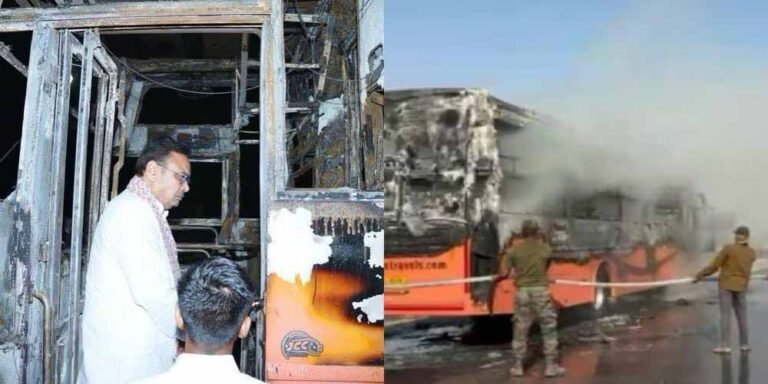 जैसलमेर में बस बनी आग का ताबूत: न इमरजेंसी एग्जिट, न बचाव का रास्ता — अंदर जिंदा जले 20 यात्री