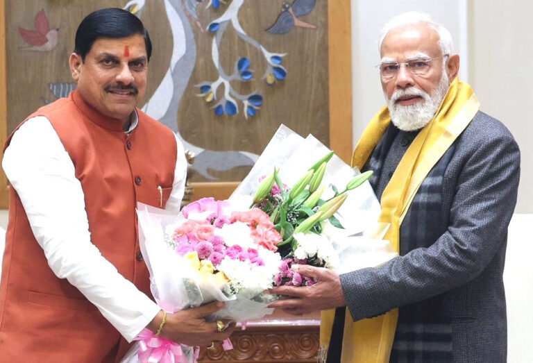 मुख्यमंत्री डॉ. यादव ने प्रधानमंत्री मोदी से नई दिल्ली में की सौजन्य मुलाकात