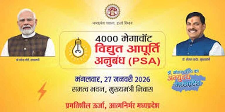 ऊर्जा क्षेत्र को नई रफ्तार, मुख्यमंत्री डॉ. यादव की मौजूदगी में बिजली उत्पादन के बड़े करार