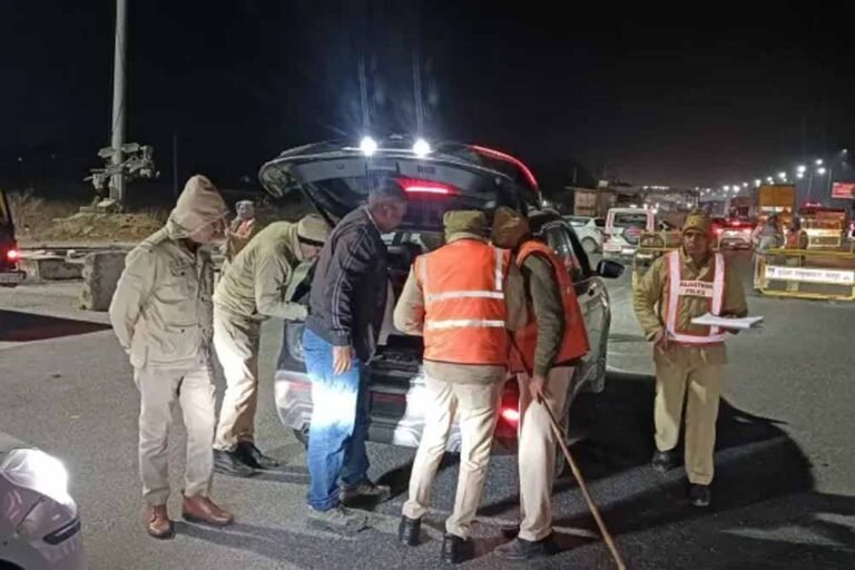 जयपुर में चप्पे-चप्पे पर पुलिस तैनात, 400 वाहनों के कटे चालान