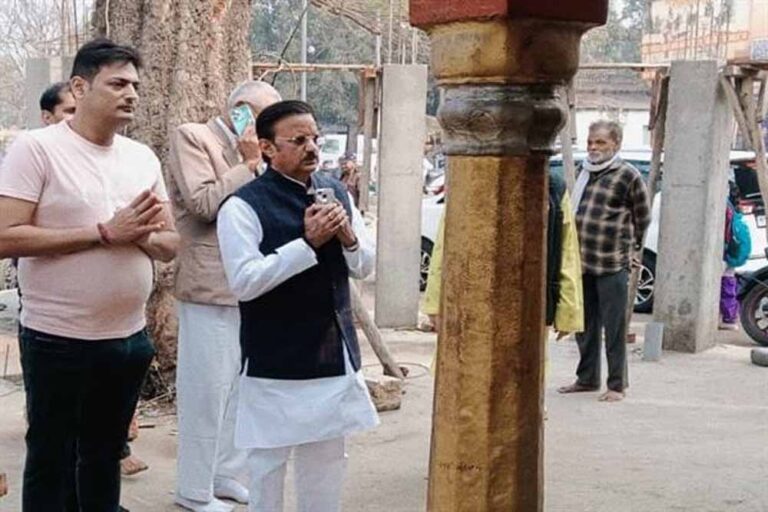 धार्मिक स्थल के विकास को मिली रफ्तार, डिप्टी सीएम शुक्ल ने लिया सौंदर्यीकरण कार्य का जायजा