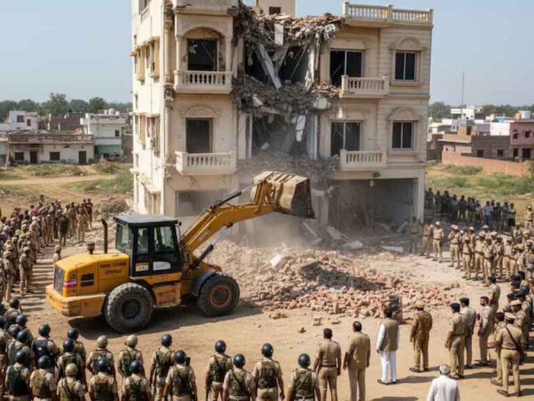 अपराधियों पर प्रशासन का वार, कोटा में हिस्ट्रीशीटर आदिल मिर्जा का घर जमींदोज