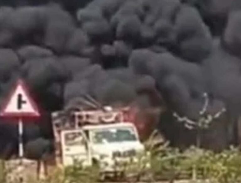 रायपुर में धमाके से हड़कंप: रोड मार्किंग मशीन फटी, इलाके में मची अफरा-तफरी