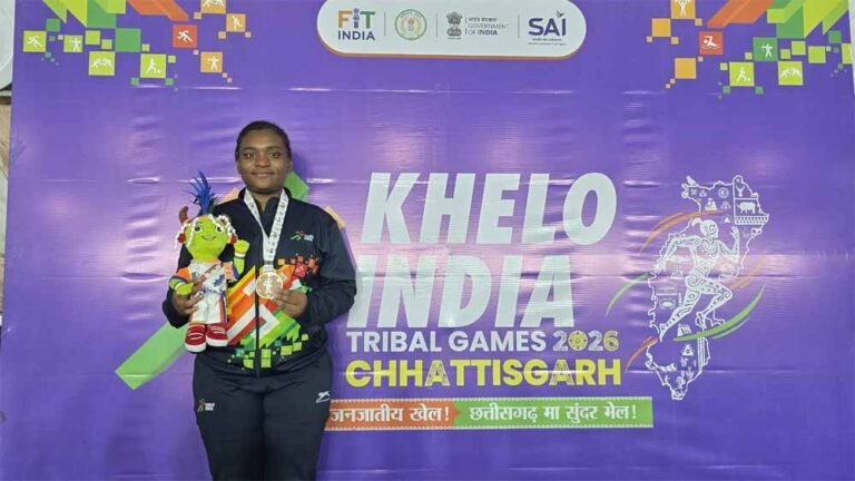 खेलो इंडिया ट्राइबल गेम्स 2026 कर्नाटक की मनीषा जोंस सिद्दी ने जीता गोल्ड