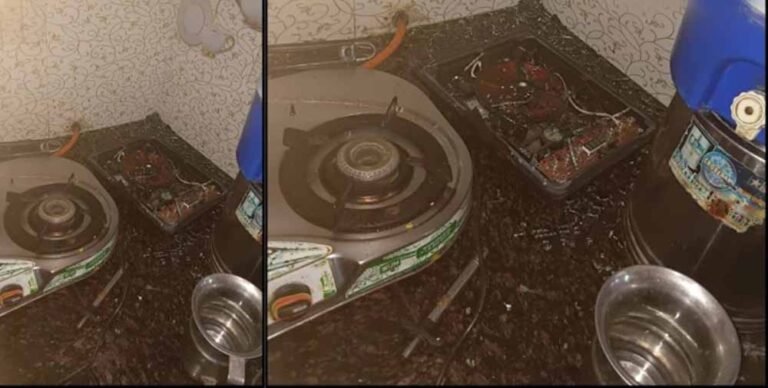 नरसिंहपुर में खौफनाक घटना: खाना बनाते वक्त फटा इंडक्शन, महिला और बच्चे बाल-बाल बचे