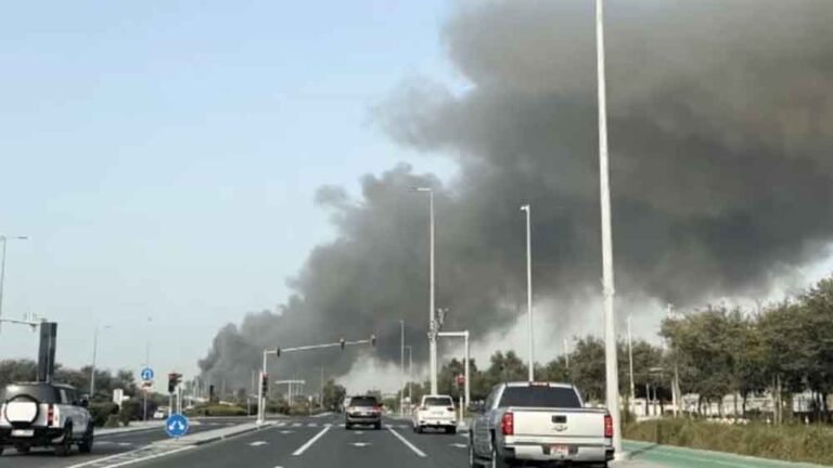 अबू धाबी हादसा: मिसाइल के टुकड़ों से लगी भीषण आग, 6 लोग जख्मी