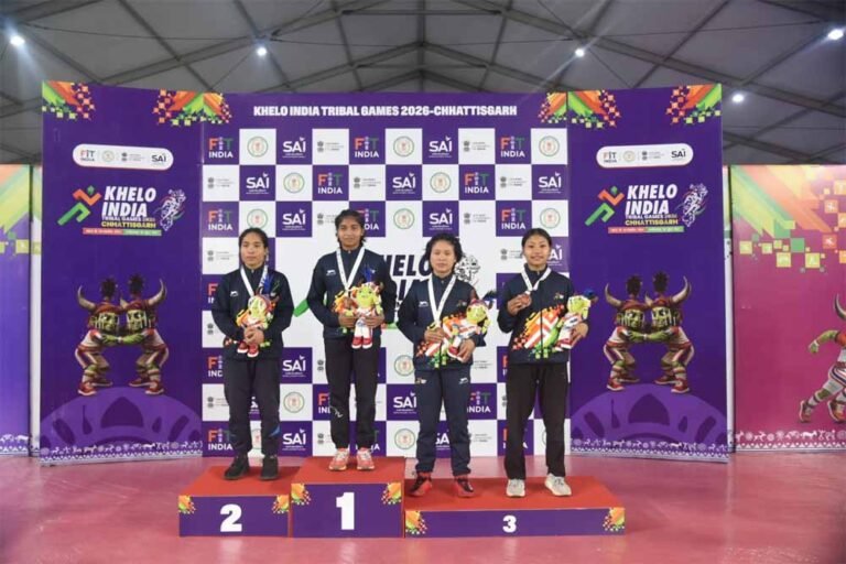 खेलो इंडिया ट्राइबल गेम्स 2026: कुश्ती स्पर्धा के तीसरे दिन भी जारी रहा मुकाबले का रोमांच