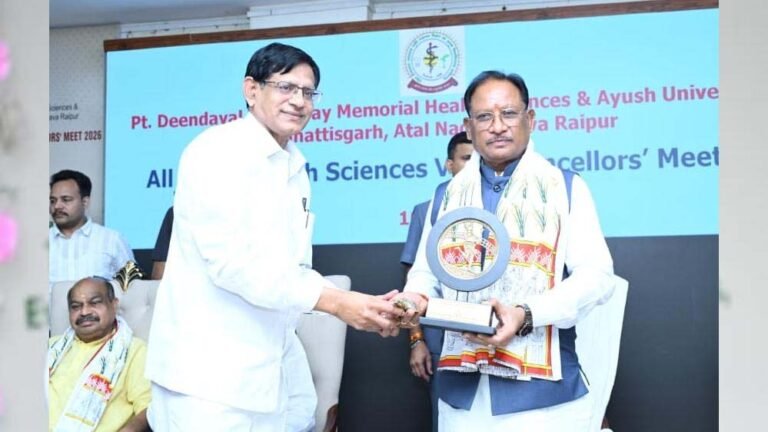 स्वस्थ नागरिक ही विकसित छत्तीसगढ़ की आधारशिला – स्वास्थ्य क्षेत्र में नवाचार को नई दिशा देगा वाइस चांसलर मीट-2026: CM साय