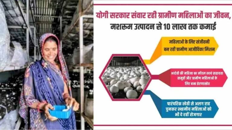भदोही की पप्पू देवी ने मशरूम उत्पादन से खड़ी की 10 लाख सालाना कमाई