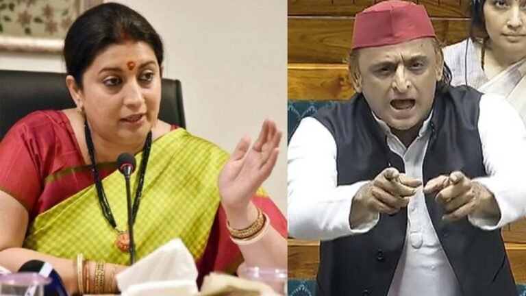 स्मृति ईरानी का अखिलेश यादव पर जवाब: ‘गोरखपुर से चुनाव लड़कर दिखाएं दम’