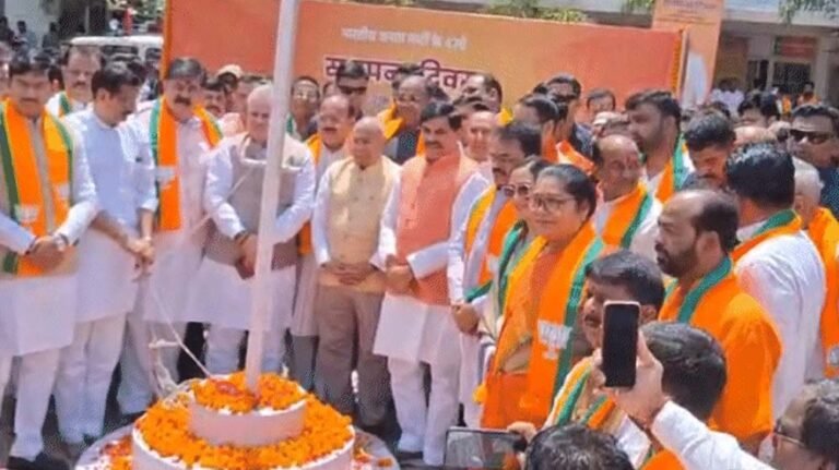 मध्य प्रदेश में भाजपा स्थापना दिवस पर 14 जिलों में वर्चुअल पार्टी कार्यालय भूमिपूजन