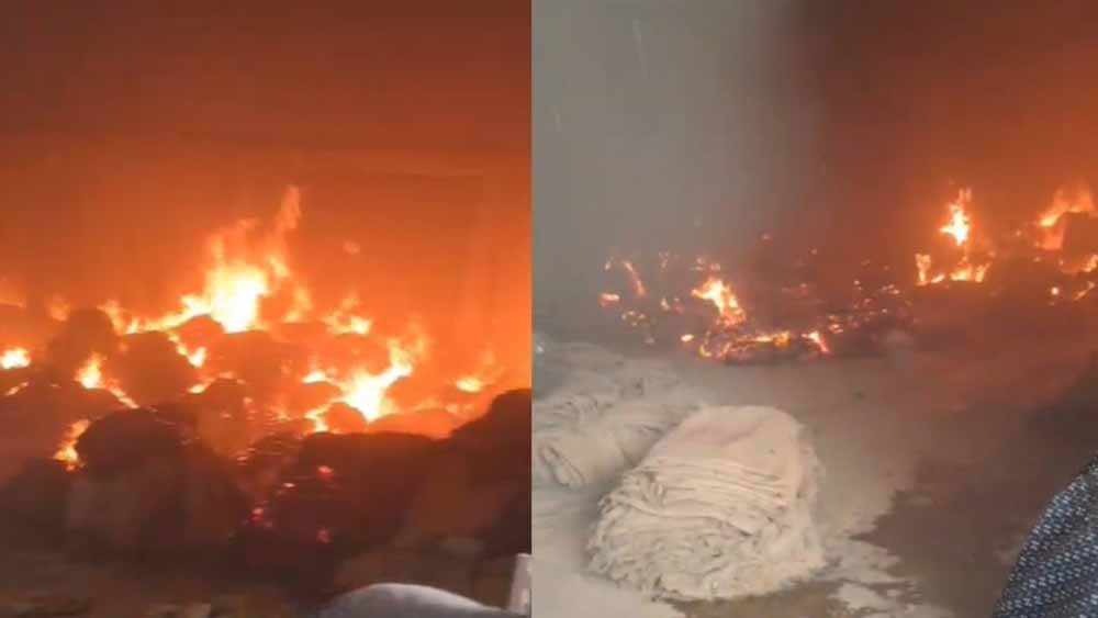 राइस मिल के गोदाम में आग से बड़ा नुकसान, कांकेर में धान-बारदाना राख