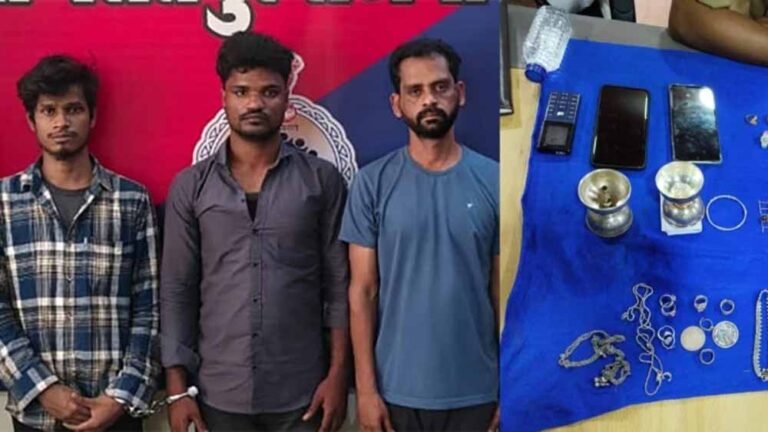 शहर में ताबड़तोड़ चोरी का खुलासा, शेट्टी गैंग के 3 आदतन अपराधी दबोचे गए