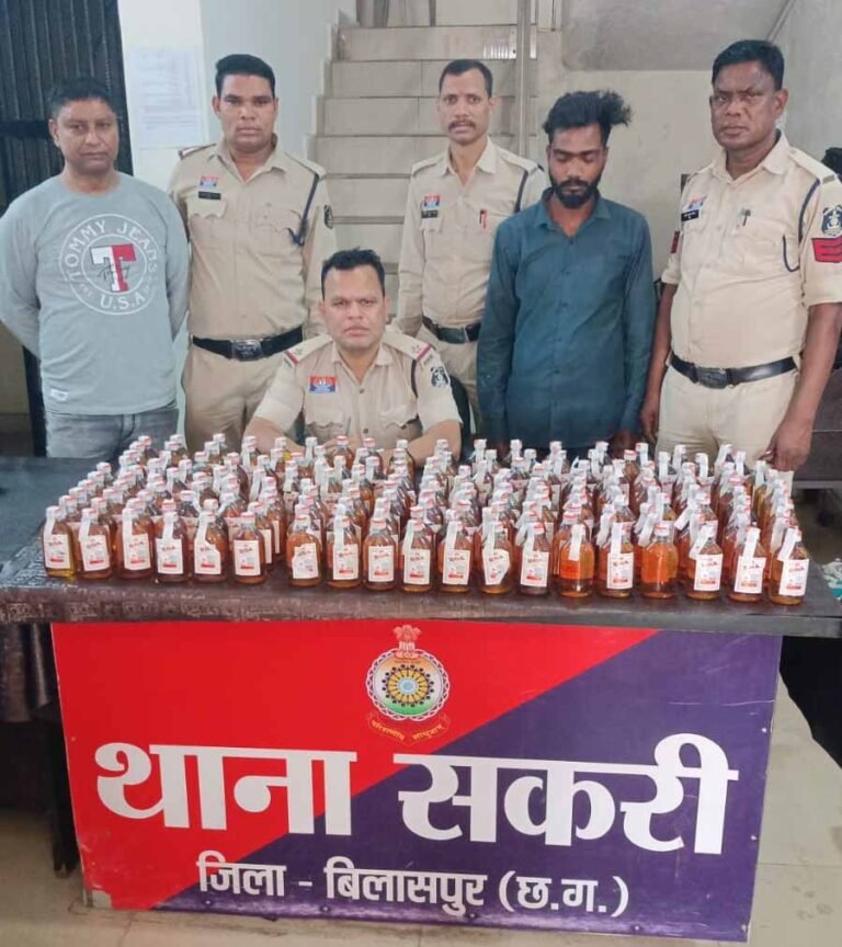 हाफा मोड़ पर सकरी पुलिस की बड़ी दबिश: 335 नग अंग्रेजी शराब के साथ दो तस्कर गिरफ्तार, 40 हजार की खेप जब्त