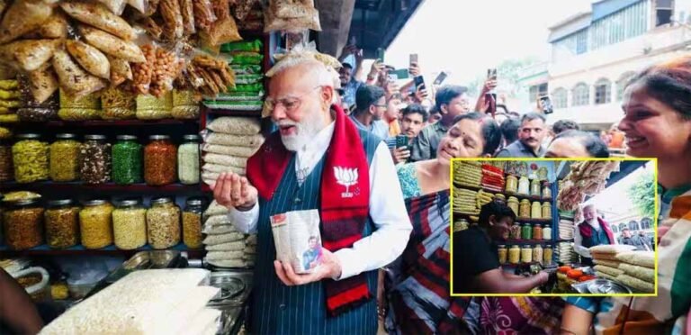चुनाव प्रचार के दौरान PM मोदी ने लिया झालमुड़ी का स्वाद, बोले—‘भाई, कितने की है?’