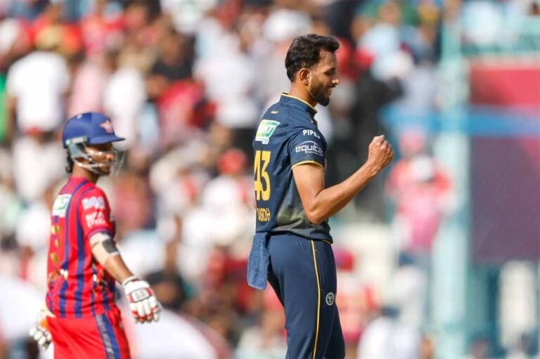 165 रनों का टारगेट सेट कर लखनऊ ने बढ़ाई टेंशन, प्रसिद्ध कृष्णा के कहर से हिली गुजरात की बल्लेबाज़ी