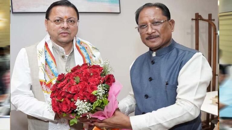मुख्यमंत्री विष्णुदेव साय ने मध्यप्रदेश के मुख्यमंत्री डॉ. मोहन यादव एवं उत्तराखंड के मुख्यमंत्री पुष्कर सिंह धामी का किया आत्मीय स्वागत