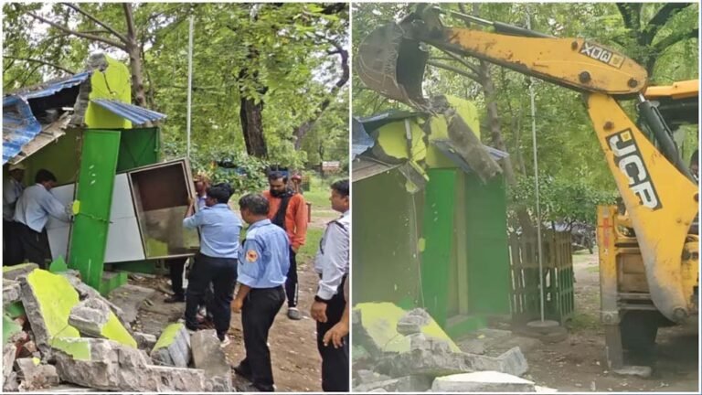 अवैध कब्जों पर कार्रवाई जारी, बंगाल में TMC नेता के दफ्तर पर चला बुलडोजर
