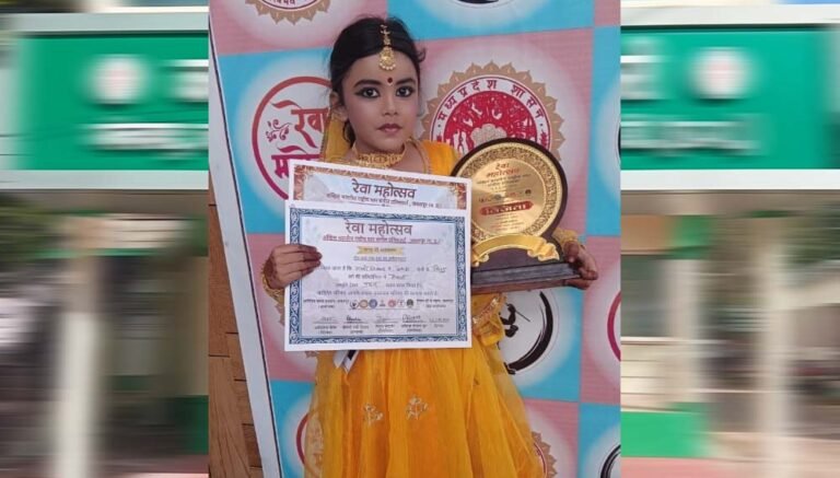 5 वर्षीय शानवी वस्त्रकार ने राष्ट्रीय मंच पर दिखाई प्रतिभा