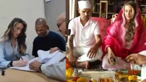 दुबई से शुरू हुई लव स्टोरी, अब कानूनी बंधन में बंधे शिखर धवन और सोफी शाइन