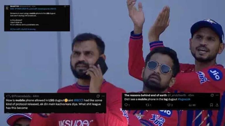 CSK vs LSG मैच के बाद नया विवाद, डगआउट में मोबाइल इस्तेमाल से मचा हड़कंप