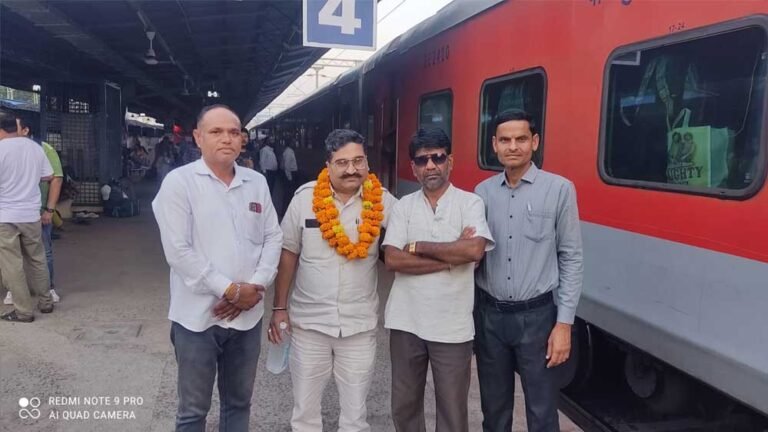 रायपुर कार्यक्रम के दौरान अनूपपुर में हुआ राष्ट्रीय अध्यक्ष का हुआ स्वागत