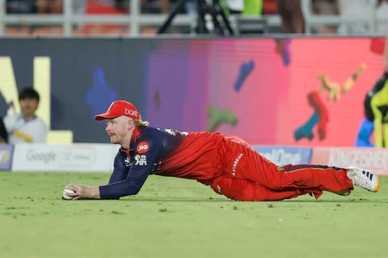 वॉशिंगटन सुंदर के दमदार पचासे से गुजरात टाइटंस 156 रन तक पहुंची, RCB को मिला चुनौतीपूर्ण लक्ष्य